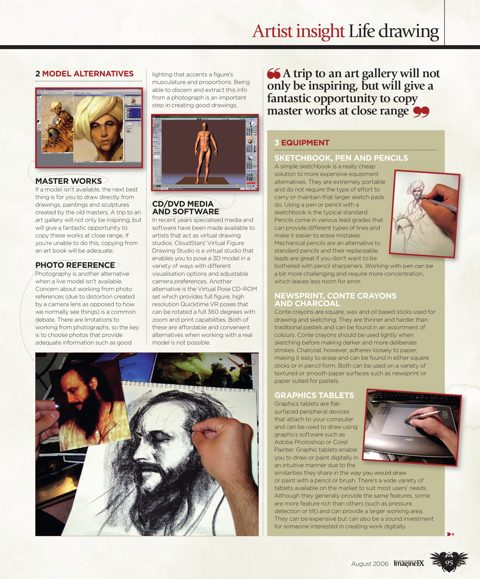 Artist Insight Series: Intro to Life Drawing, original ImagineFX magazine page 2