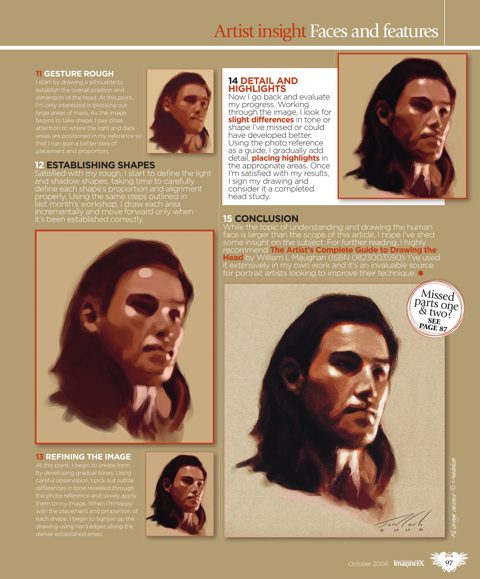 Artist Insight Series: Faces & Features, original ImagineFX magazine page 4